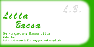 lilla bacsa business card